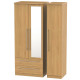 Harlech 3 Door 2 Drawer Mirrored Wardrobe