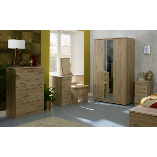 Harlech Tall 2 Door Mirrored Wardrobe