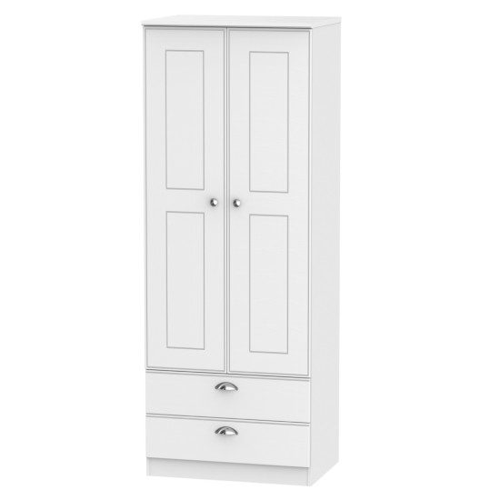 Verona Tall 2 Drawer Wardrobe