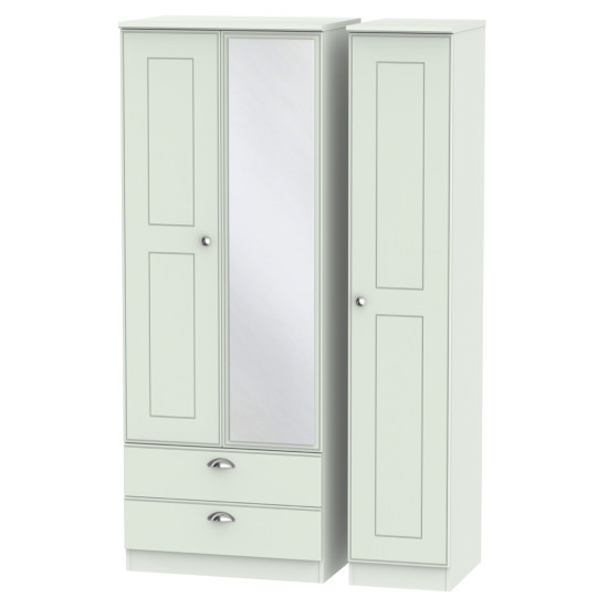 Verona Tall 3 Door 2 Drawer Mirrored Wardrobe