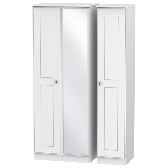 Verona Tall 3 Door Mirrored Wardrobe