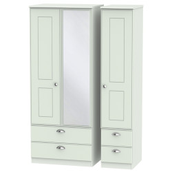 Verona 3 Door 4 Drawer Mirror Wardrobe