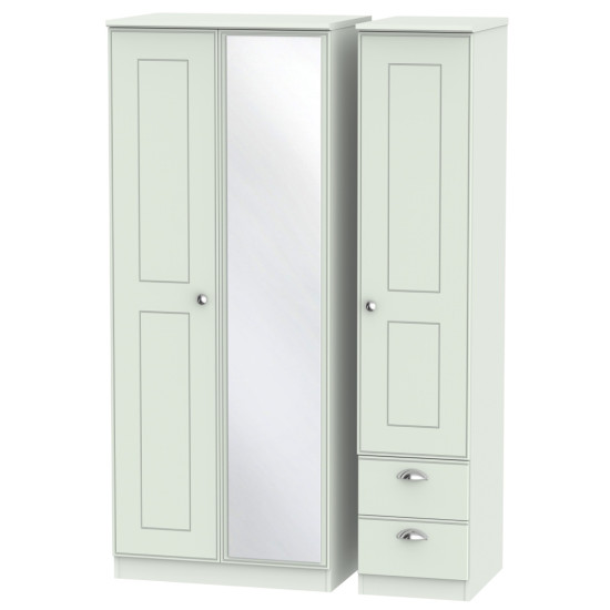 Verona 3 Door 2 Small Drawer Mirror Wardrobe