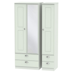Verona Tall 3 Door 4 Drawer Mirror Wardrobe