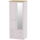 Venice Standard 2 Drawer Mirror Wardrobe