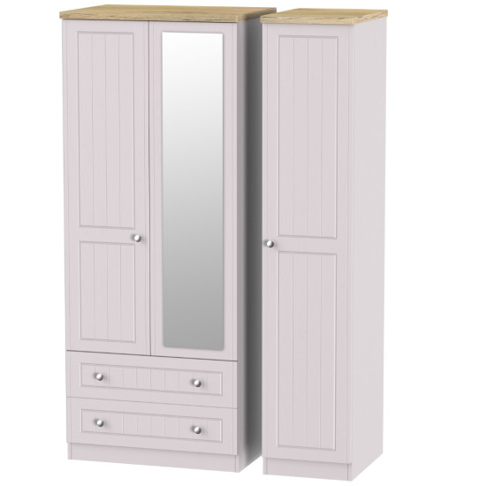 Venice Standard 3 Door 2 Drawer Mirrored Wardrobe