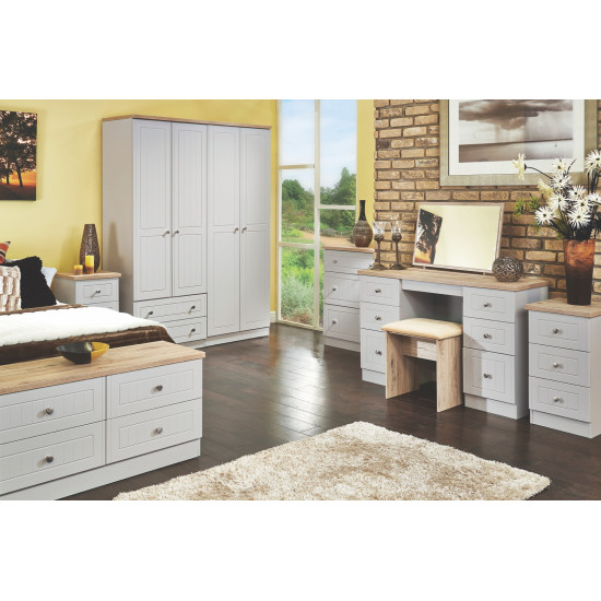 Venice Standard 3 Door 2 Drawer Mirrored Wardrobe
