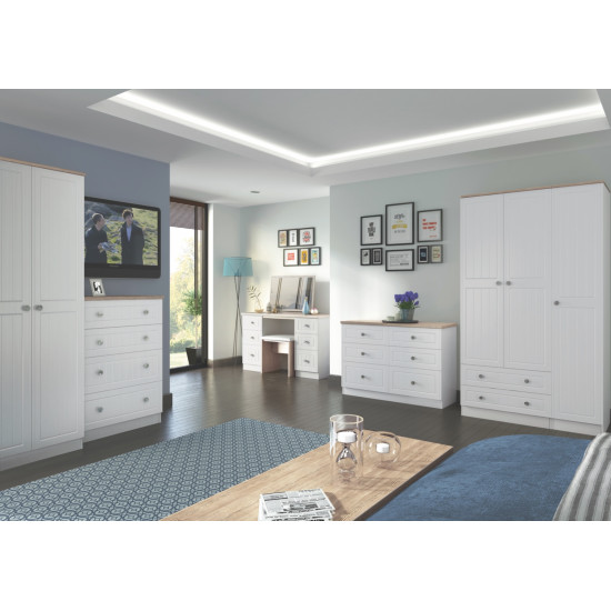 Venice Standard 3 Door 2 Drawer Mirrored Wardrobe