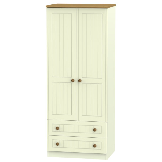 Cottage 4 Door 2 Drawer Mirrored Wardrobe