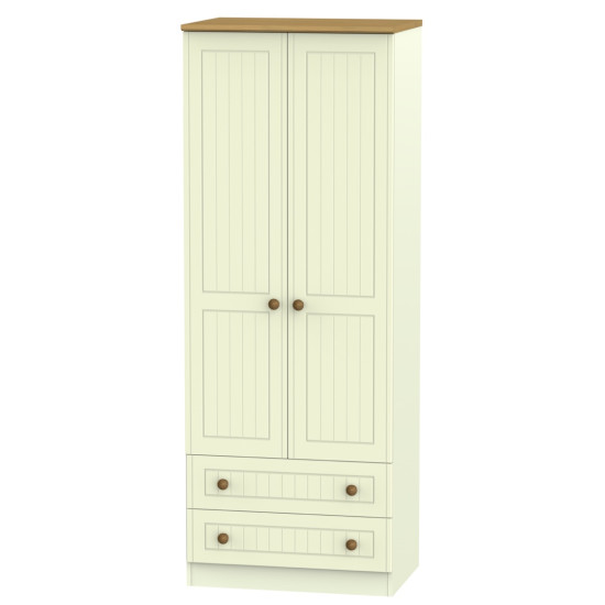 Cottage Tall 2 Drawer Wardrobe
