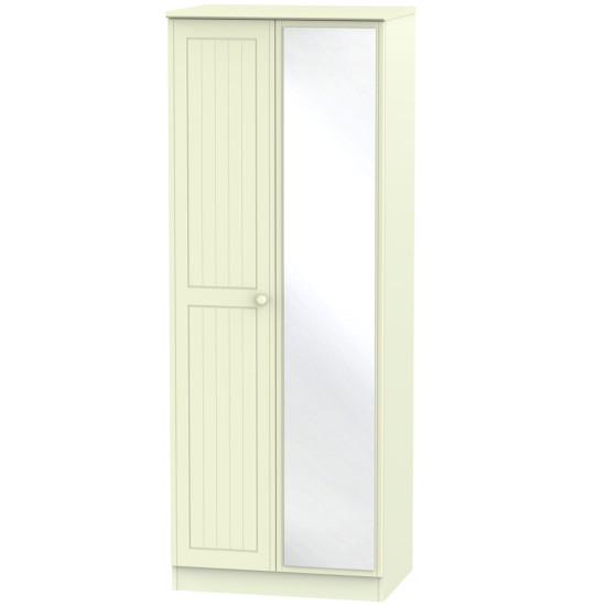 Cottage Tall 2 Door Mirrored Wardrobe