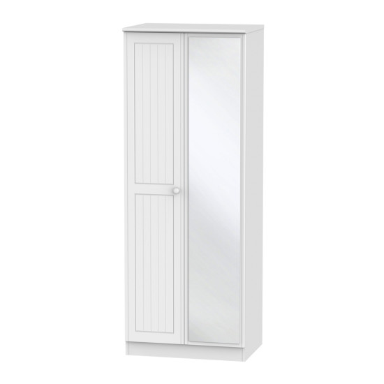 Cottage Tall 4 Door Mirrored Wardrobe