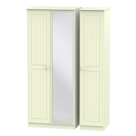 Cottage 3 Door Mirrored Wardrobe