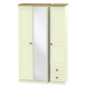 Cottage Tall 3 Door 2 Small Drawers Mirrored Wardrobe