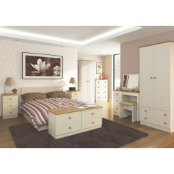 Cottage Tall 2 Door Mirrored Wardrobe
