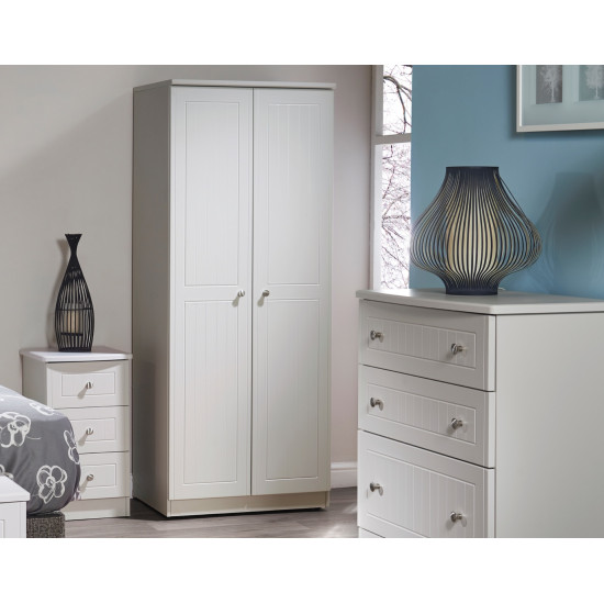 Cottage Tall 2 Door Mirrored Wardrobe