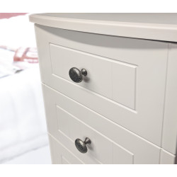 Cottage Tall 3 Door 4 Drawer Mirrored Wardrobe