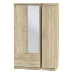 Avondale 3 Door 2 Drawer Mirrored Wardrobe