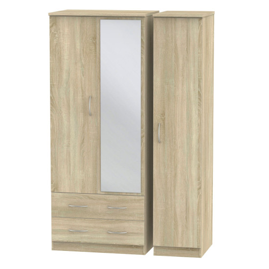 Avondale 3 Door 2 Drawer Mirrored Wardrobe