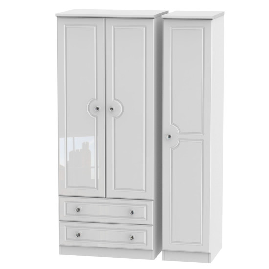 Balmoral 3 Door 2 Drawer Wardrobe Furniture Ready Assembled
