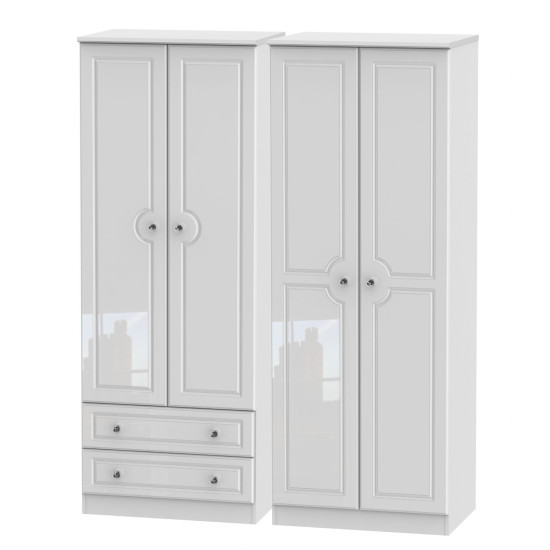 Aberdeen Tall 4 Door 2 Drawer Wardrobe