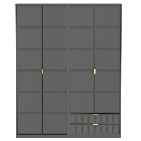 Cubix 4 Door 2 Drawer Wardrobe
