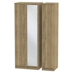 Falmouth Tall 3 Door Mirrored Wardrobe