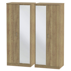 Falmouth Tall 4 Door Mirrored Wardrobe