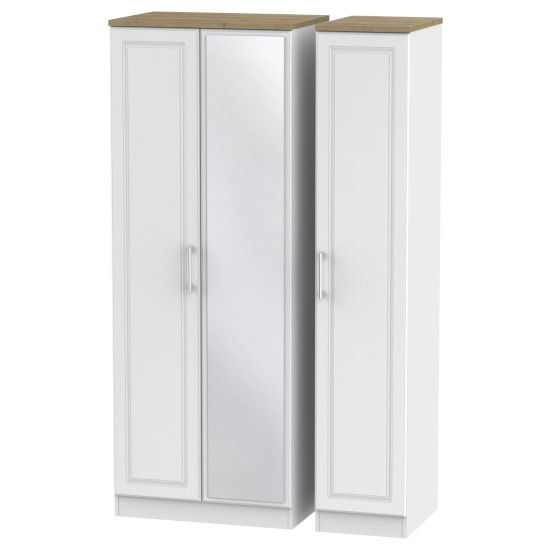 Dover 3 Door Mirrored Wardrobe