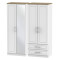 Dover 4 Door 2 Drawer Mirrored Wardrobe