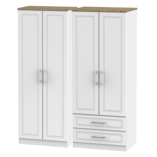 Dover 4 Door 2 Drawer Wardrobe