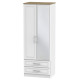 Dover Tall 2 Drawer Mirrored Wardrobe