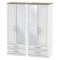 Dover Tall 4 Door 4 Drawer Mirrored Wardrobe