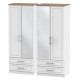 Dover Tall 4 Door 4 Drawer Mirrored Wardrobe