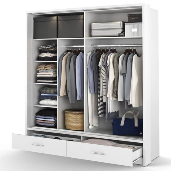 Nevada Grey 200cm Sliding Wardrobe