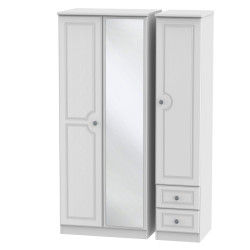 Snowdon 3 Door 2 Small Drawer Mirror Wardrobe