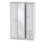 Snowdon 3 Door 2 Small Drawer Mirror Wardrobe