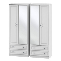 Snowdon 4 Door 4 Drawer Mirrored Wardrobe