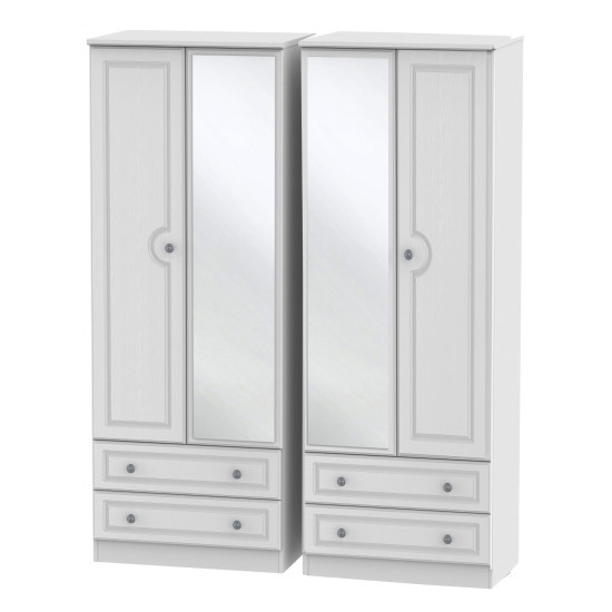 Snowdon 4 Door 4 Drawer Mirrored Wardrobe