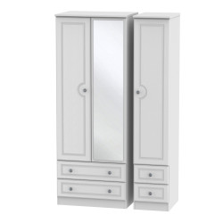 Snowdon Tall 3 Door 4 Drawer Mirror Wardrobe