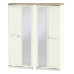 Palermo Standard 4 Door Mirrored Wardrobe