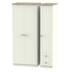 Palermo Standard 3 Door 2 Small Drawers Wardrobe