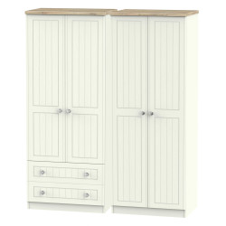 Palermo Tall 4 Door 2 Drawer Wardrobe