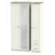 Palermo Tall 3 Door 2 Small Drawers Mirrored Wardrobe 