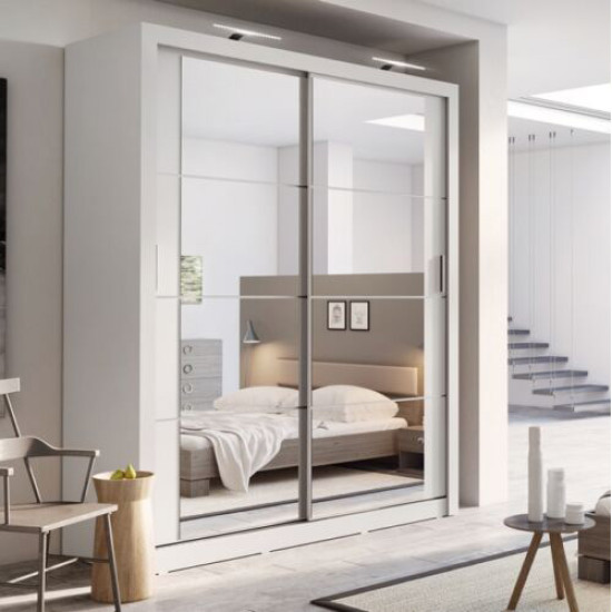 Daytona White 180cm Sliding Wardrobe