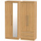 Harlech 4 Door 2 Drawer Mirrored Wardrobe