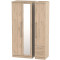 Harlech Tall 3 Door 2 Small Drawers Mirror Wardrobe