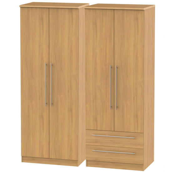 Harlech Tall 4 Door 2 Drawer Wardrobe