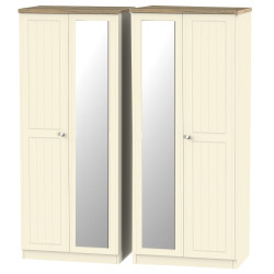 Venice Tall 4 Door Mirrored Wardrobe