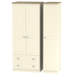 Venice Tall Triple 2 Drawer Wardrobe